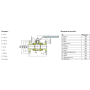 Кран шаровый фланцевый трехсоставной нержавеющий (3PC), AISI304 DN25 (1"), (CF8), PN16