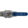 Кран шаровый муфтовый двусоставной НР/НР нержавеющий (2PC), AISI304 DN25 (1"), (CF8), PN63