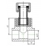 Тройник Kalde 3222-tut-321a00 32х1 1/4 с накидной гайкой