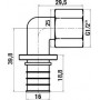 Угольник Stout SFA 0006 16xG 1/2, с внутренней резьбой, аксиальный