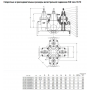 Тройник AVK фланцевый с 3-мя встроенными задвижками COMBI-CROSS DN300 PN10